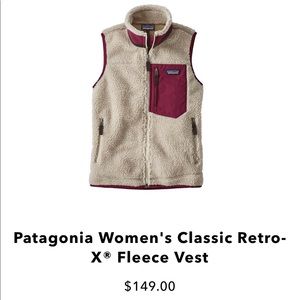 Purple white Patagonia vest S